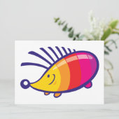 Invitations Rainbow Hedgehog (Debout devant)