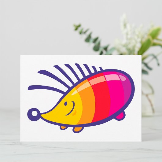 Invitations Rainbow Hedgehog