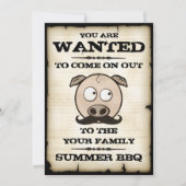 Invitations Recherchées à la moustache d'été BBQ (Devant)