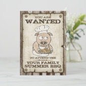 Invitations Recherchées au barbecue de cochon (Debout devant)