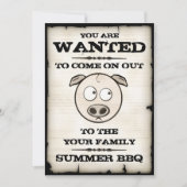 Invitations Recherchées de BBQ d'été (Devant)