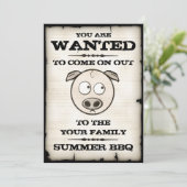 Invitations Recherchées de BBQ d'été (Debout devant)