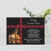 Invitations Red & Black Holiday Cocktail Party (Debout devant)