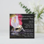 Invitations Red Black Masquerade Party (Debout devant)