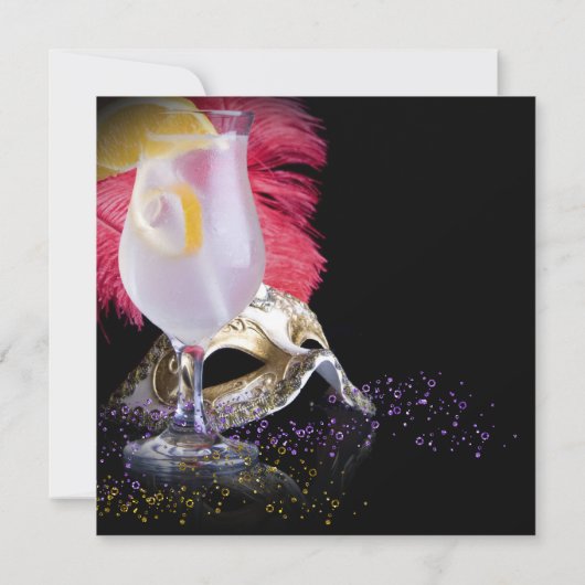 Invitations Red Black Masquerade Party (Dos)