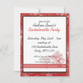 Invitations Red Daffodil Bachelorette Party (Devant)