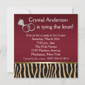 Invitations Red Zebra Bachelorette Party (Dos)