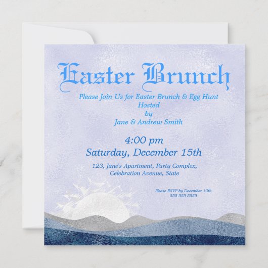 Invitations Religieuses De Pâques Bunch (Dos)