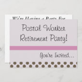 Invitations retirées USPS de partie de travailleur (Devant / Derrière)