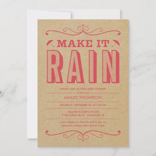 Invitations Retro Baby Shower (Devant)