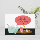 Invitations Retro Cocktail Party (Debout devant)