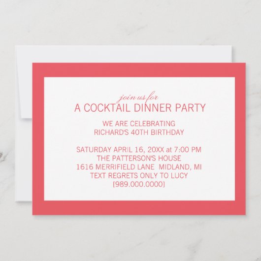 Invitations Retro Cocktail Party (Dos)