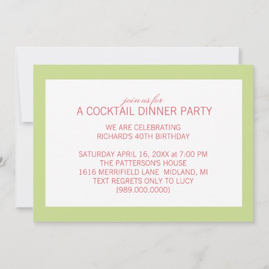Invitations Retro Cocktail Party (Dos)