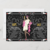 Invitations rétro de la fille des années 20 (Dos)
