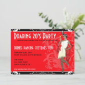 Invitations rétro de la fille des années 20 (Debout devant)