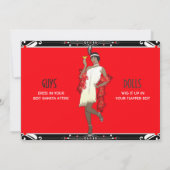 Invitations rétro de la fille des années 20 (Dos)