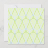 Invitations Retro Drop Baby Shower - Blue & Green (Dos)