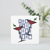 Invitations Retro Martini Cocktail Party (Debout devant)