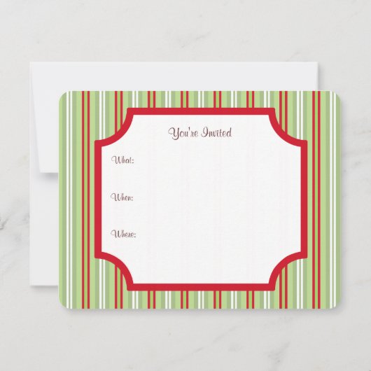 Invitations Retro Red Holiday Bow (Dos)