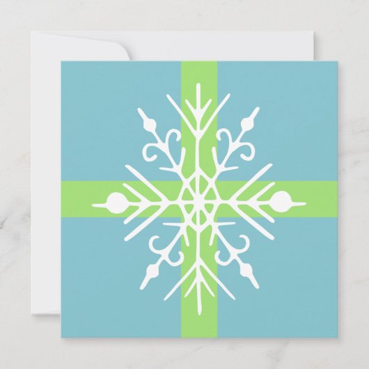 Invitations Retro Snowflake (Devant)