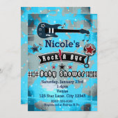 Invitations Rock A Bye Baby shower Star (Devant / Derrière)