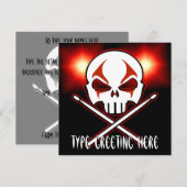 Invitations Rock & RoIl - Cartes de tambour person (Devant / Derrière)