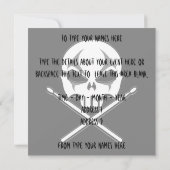 Invitations Rock & RoIl - Cartes de tambour person (Dos)