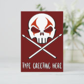 Invitations Rock & Roll Cartes de tambour personna (Debout devant)