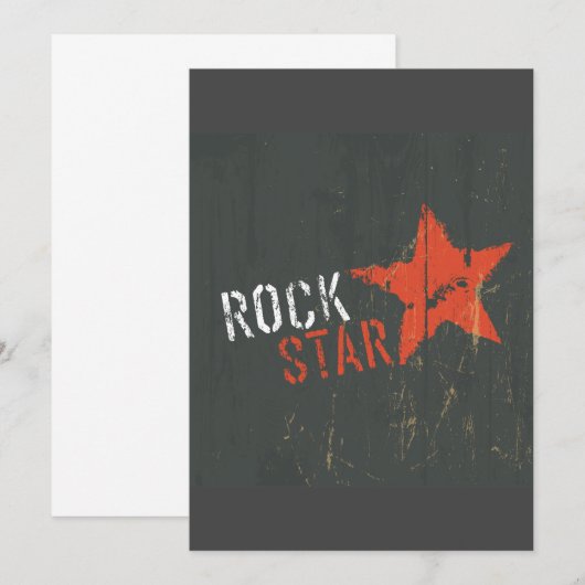 Invitations Rock Star Music (Devant / Derrière)