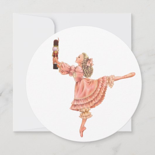 Invitations rondes de vacances de casse-noix (Devant)