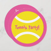 Invitations rondes mignonnes de fête (Devant / Derrière)