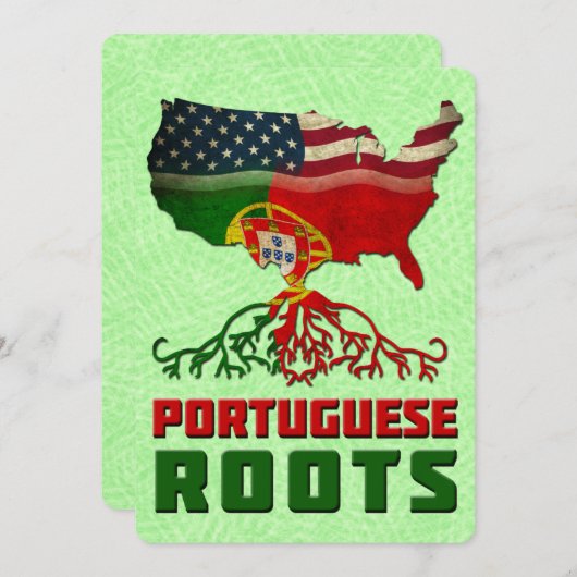 Invitations Roots américains portugais (Devant / Derrière)