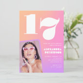 Invitations rose 17ème anniversaire pour sa Retro  (Debout devant)