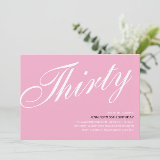 Invitations rose 30e anniversaire (Debout devant)