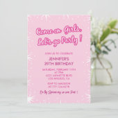 Invitations rose 39e anniversaire Sparkle tendance (Debout devant)