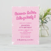 Invitations rose 47e anniversaire Sparkle tendance (Debout devant)