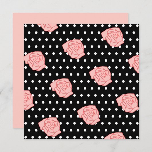 Invitations rose rose (Devant / Derrière)