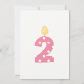 Invitations roses bleues et 2èmes d'anniversaire (Dos)