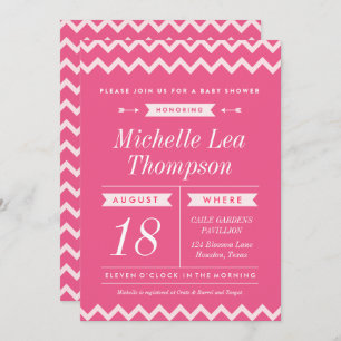 Invitations roses de baby shower de fille de