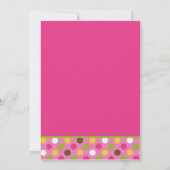 Invitations roses de baby shower de hibou - bébé (Dos)