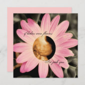 Invitations roses de baby shower de sonogramme de (Devant / Derrière)