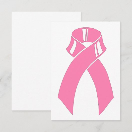 Invitations roses de conscience de cancer du sein (Devant / Derrière)