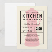 Invitations roses de douche de cuisine de (Devant / Derrière)