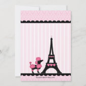 Invitations roses de fête d'anniversaire de (Dos)