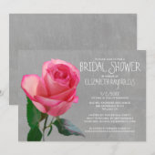 Invitations roses de Fête de la mariée (Devant / Derrière)