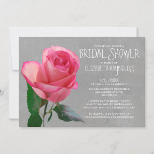 Invitations roses de Fête de la mariée