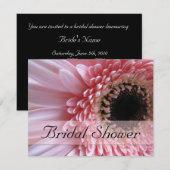 Invitations roses de Fête de la mariée de (Devant / Derrière)