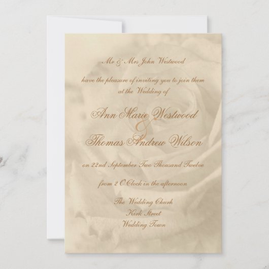 Invitations roses de mariage de cru (Devant)