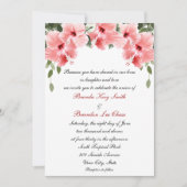 Invitations roses de mariage de ketmie (Devant)
