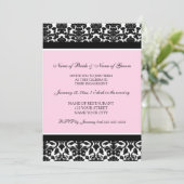 Invitations roses de partie de fiançailles de (Debout devant)